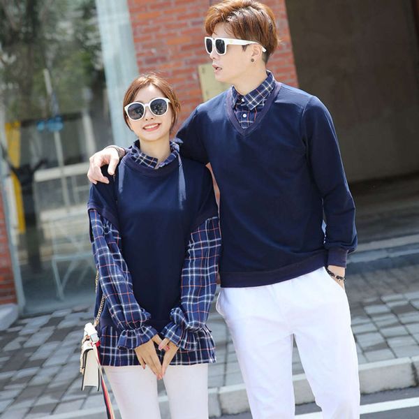 

collar plaid shirt high parents end and children autumn drs for a family of three or four, Blue