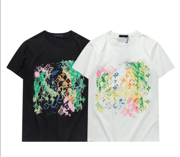 

2021 men's short-sleeved t-shirt fashion letter printing women's cotton pullover bottoming shirt couple t-shirt, White