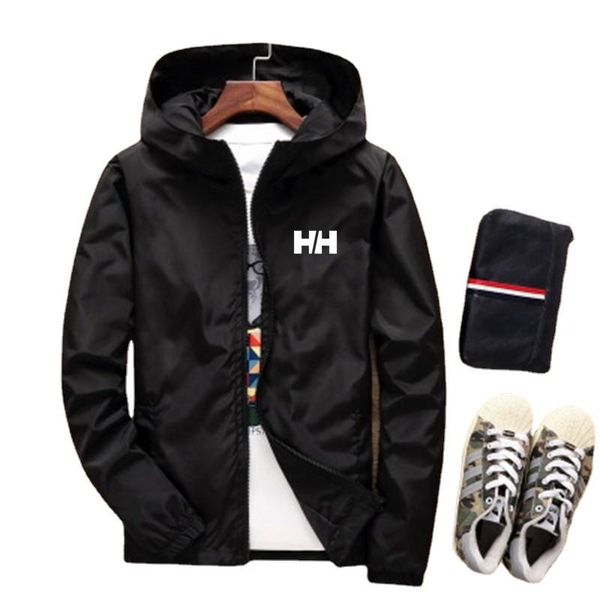 

men's jackets 2021 windbreaker jacket spring summer street hoodie zip light casual coat 5xl, Black;brown