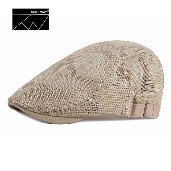 

berets 2021 children's beret boys' summer hollow mesh breathable korean fashion duck hat girl's sunscreen net, Blue;gray