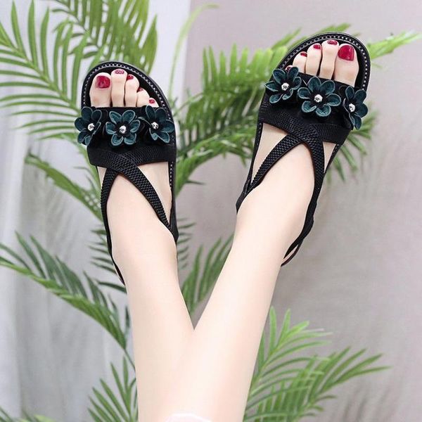 

sandals 2021 summer fashion women trifle platform mid-heel black beige fish mouth comfortable slippery shoes