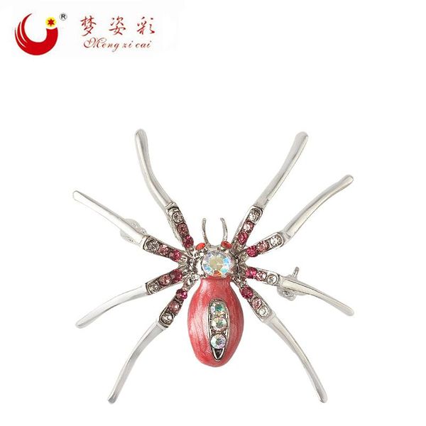 

pins, brooches mzc 2021 statement spider enamel brooch pin for women insect araneid badge collar broach clothing accessories 5 colors, Gray