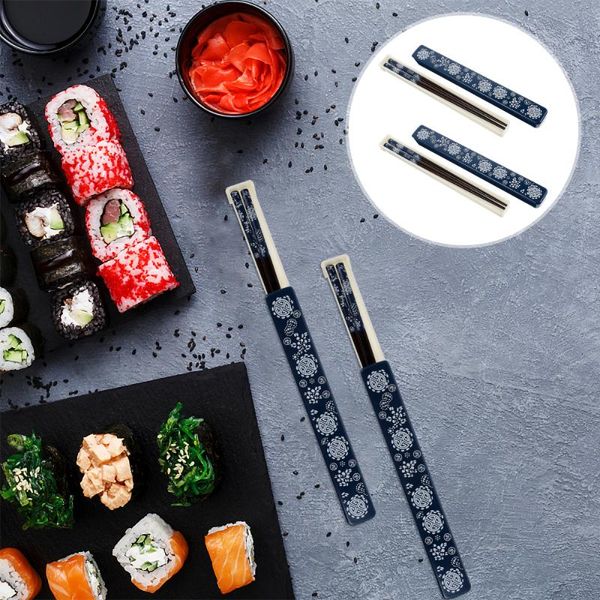 

chopsticks 2pcs japanese spoon boxes portable travel tableware storage