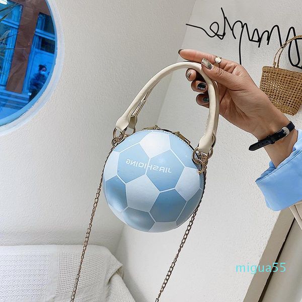 

2021 football handbags chain shoulder round shape messenger female fashion