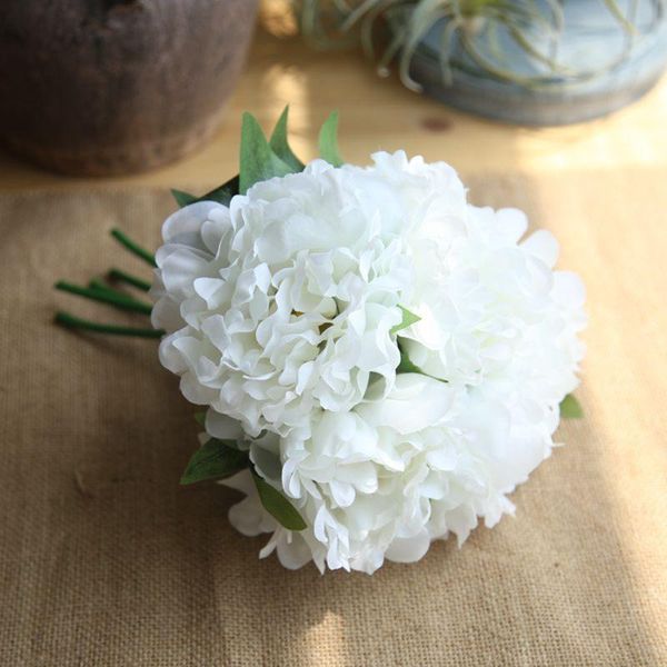 

decorative flowers & wreaths peony artificial fake flower bouquet hand tied wedding party shop decor fashion