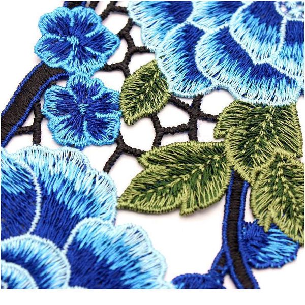 

7 colors optional embroidered fabric rose flower venise lace applique sewing lace collar neckline collar applique a jllhmk