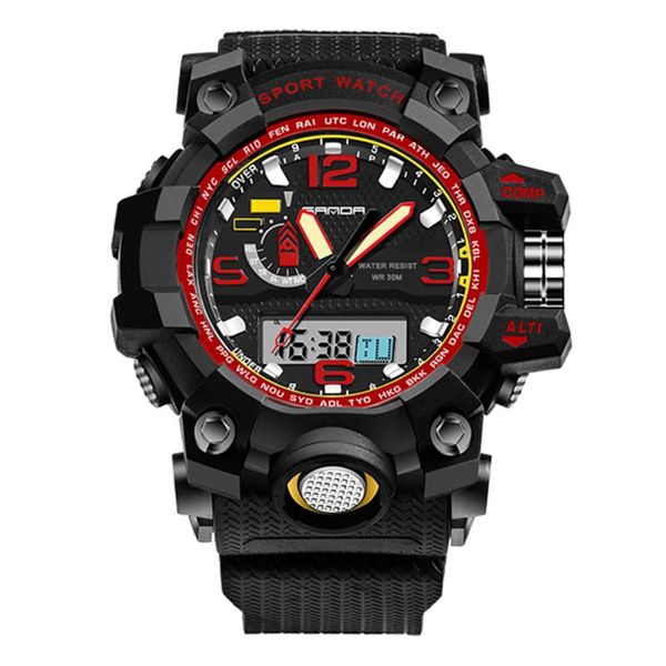 

wristwatches men electronic silicone watch waterproof outdoor sports watches digital diving mountain climbing wrist, Slivery;brown