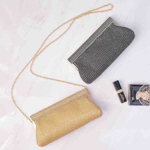 

rhinestone dinner bag celebrity holding bag party banquet oblique cross women's