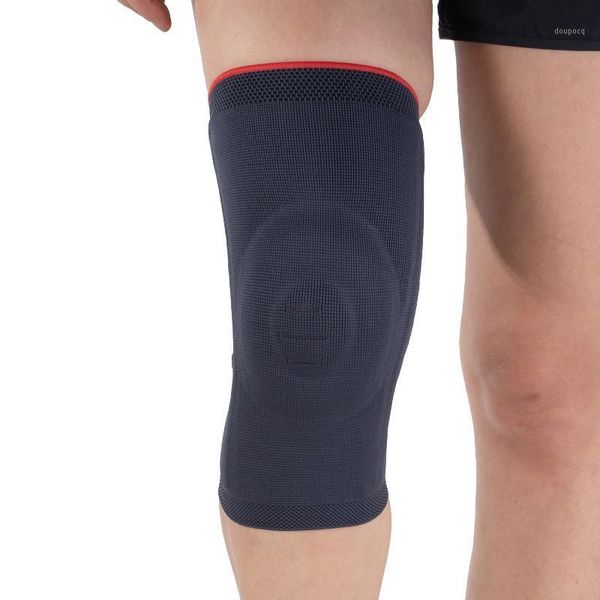 

elbow & knee pads woven patella and ligament support1, Black;gray