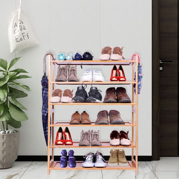 

ktaxon shoe rack concise 6 tiers bamboo shoe rack