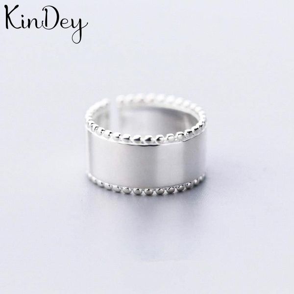 

wedding rings kindey vintage handmade silver color smooth for women men adjustable size open finger personality, Slivery;golden
