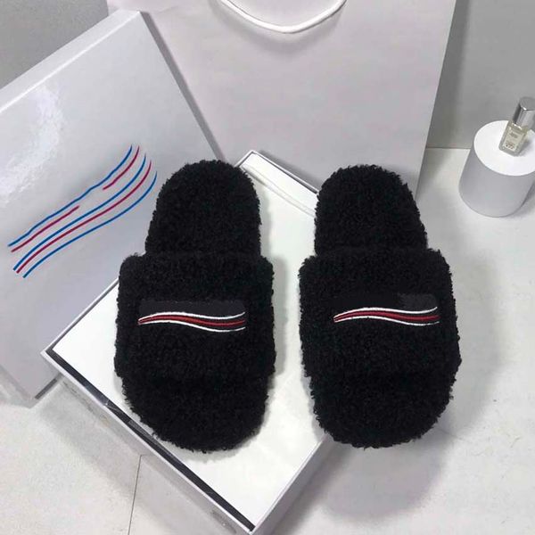 

slipper bags designer women sandals for women shoes moccasins plush cotton fabric spring and autumn family essential slippers, Black
