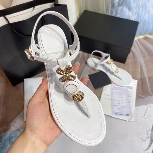 

grade sandals branded elegant gold flower flip flops beach shoes designer luxury women fashion shoe red pink size 35 to 40 tradingbear, Black