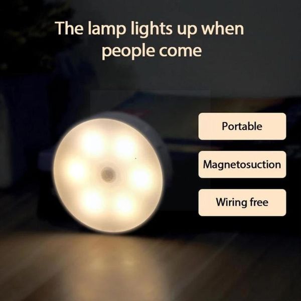 

party decoration led motion sensor light night usb rechargeable energy-saving wireless bedroom body induction cabinet lam o4l9