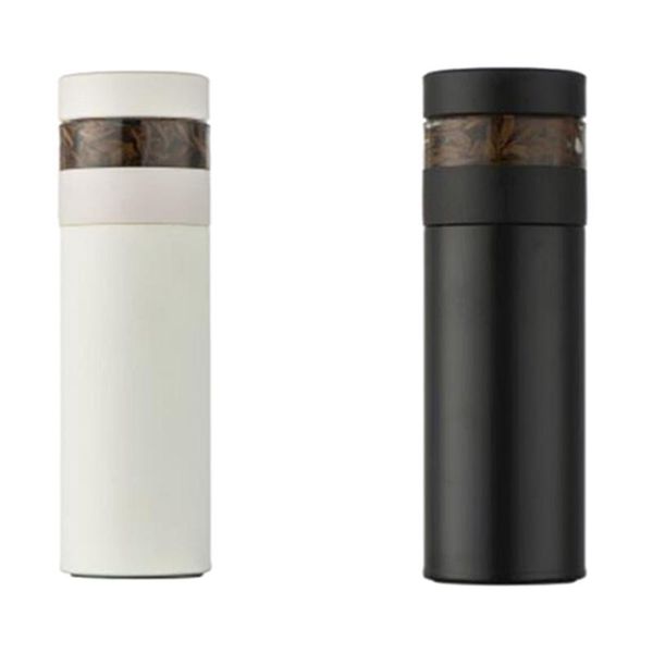 

double wall ther mos with filter 400ml leak-proof water bottle lcd temperature display smart vacuum flask