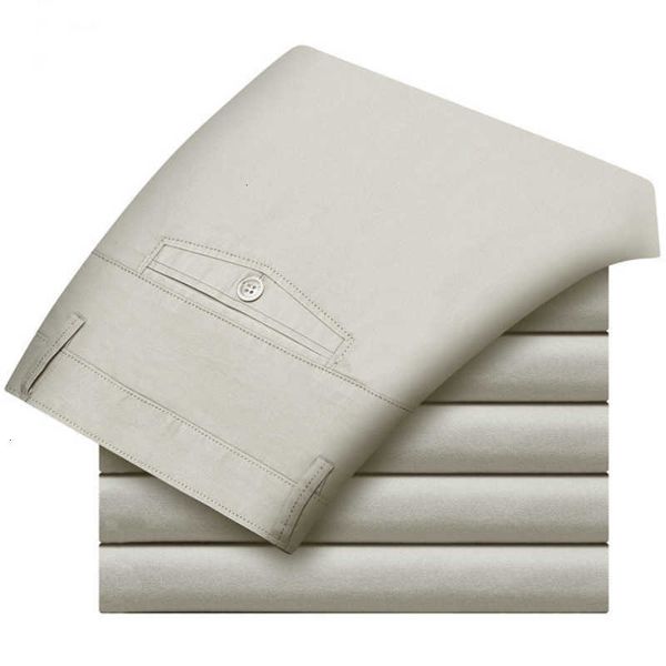 

men's pants mens suit business casual long pant men classic straight office formal trousers male plus size 29-42 em6d, Black