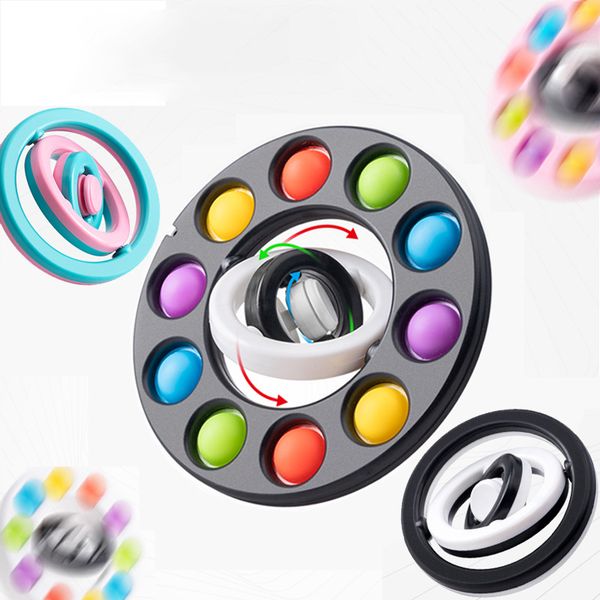 

children decompression toy sky wheel fidget spinner square puzzle toys relieve stress funny hand game four corner maze-toys