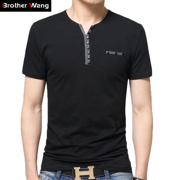 

2021 summer new men's casual t-shirt fashion slim fit cotton solid color short sleeve tee male brand clothes 6nxm, White;black