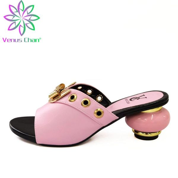 

dress shoes pink color arrivals nigerian for wedding comfortable heel african ladies with appliques party crystal, Black