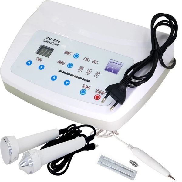 3 em 1 Ultrasonic Facial Cuidados com a pele Beauty Machine Spot Remoção de tatuagem Rosto de limpeza Apertando anti envelhecimento Instrumento de emagrecimento de ultra-som