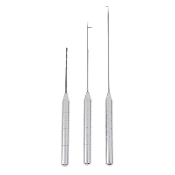 

set of 3pcs baiting tool stainless steel carp fishing boilie drills tools