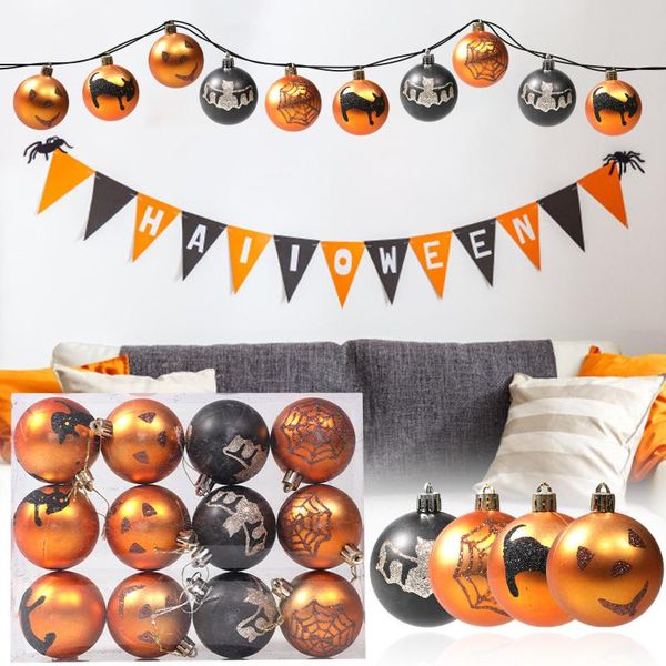 

window stickers halloween wreath ball shatterproof hanging ornaments pumpkin ghost decor party indoor outdoor door wall