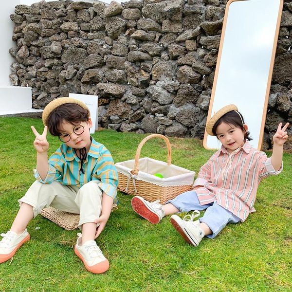 

shirts 2 3 4 5 6 years toddler kids spring arrival fashion striped long sleeve for boys girl clothes cotton child shirt, White;black