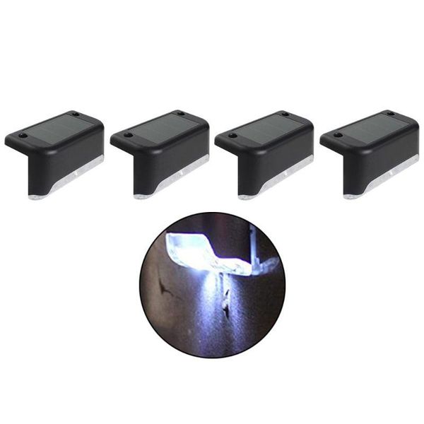 

4pcs solar deck lights solar step lights outdoor waterproof led fence lamp