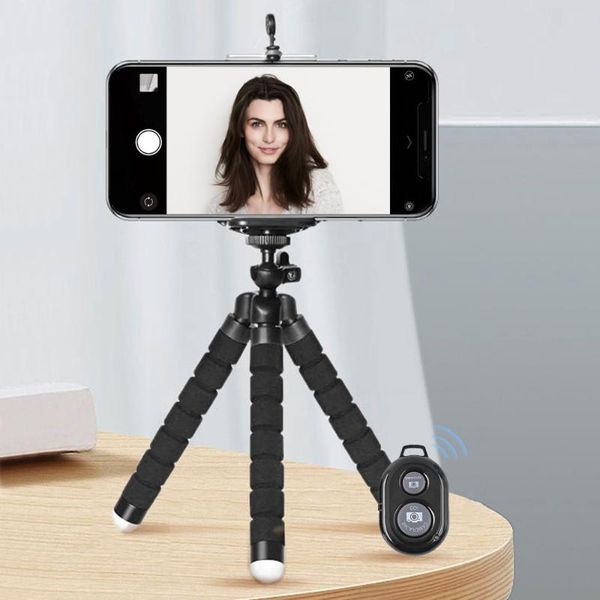 

cell phone mounts & holders sponge ocs tripod universal mobile selfie camera set stand live bracket with remote control