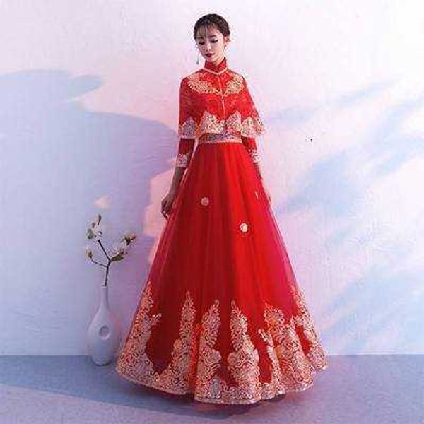 

luxury party evening dress toast bride autumn summer 2021 wedding cheongsam xiuhe chine style evening dr's spring, Black;gray