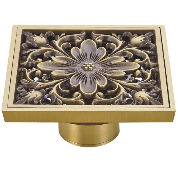 

other bath & toilet supplies anti-odor invisible shower floor drain antique brass cover insert home vintage bathroom square shape grates str
