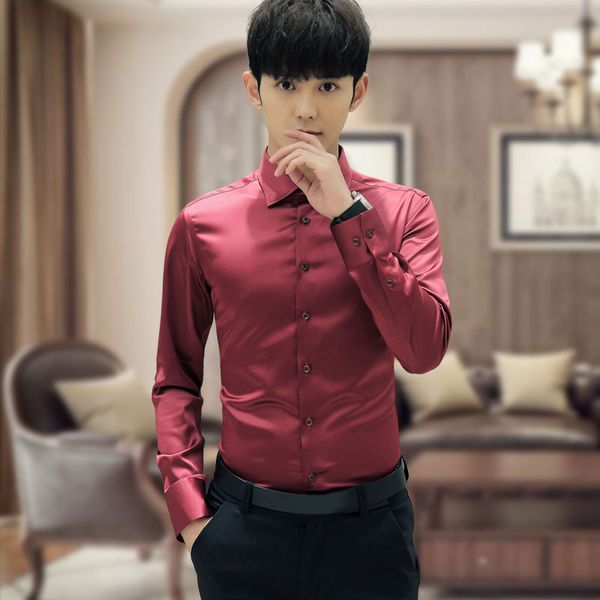 

plus size 5xl 2021new luxury shirts wedding party long mouw side tuxedo men cartoon shirt, White;black