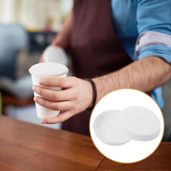 

disposable cups & straws 100 pcs tea cup covers anti dust caps el lids