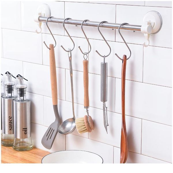 

stainless steel double s shape storage hook purse hook for bathroom kitchen wall and door organizer acc qylabx