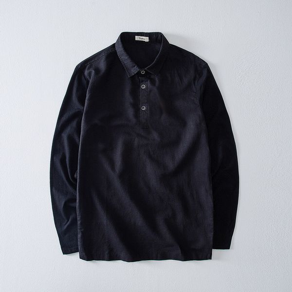 

2021 new unique design m-4xl turn-down collar black men linen brand fashion casual shirts male flax and cotton shirt mens chemise r7r1, White;black