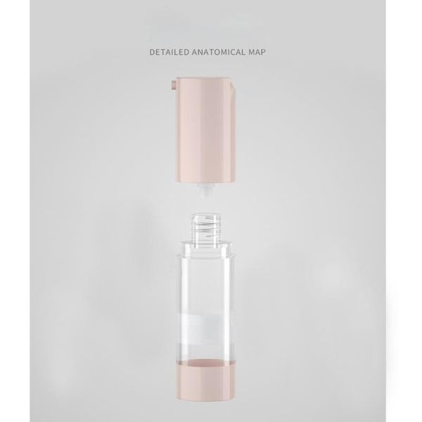 

storage bottles & jars 15/30ml pink rotating airless bottle press vacuum emulsion dispensing desktop