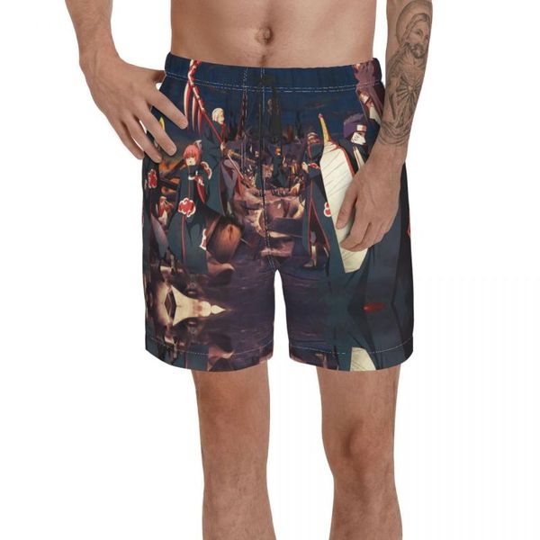 

men's shorts promo japan anime akatsuki causal breathable quick dry funny graphic print one punch man basketball male, White;black