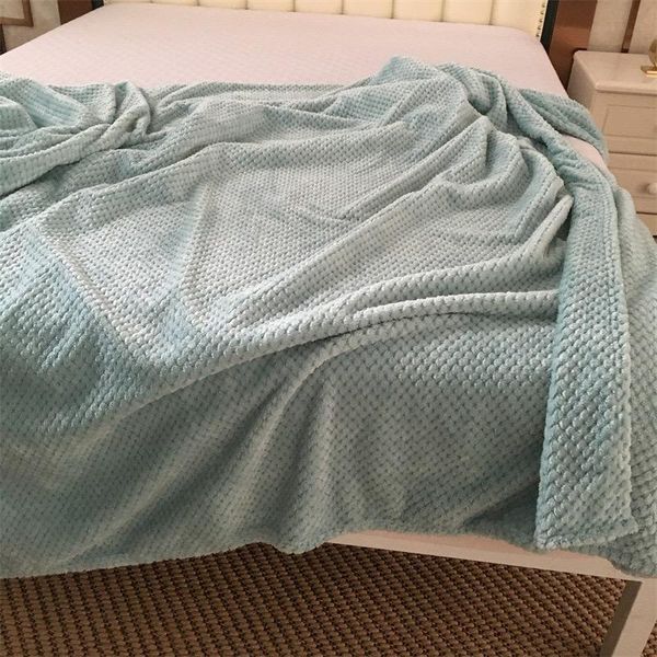 

blankets green blue pink fleece fabric throw blanket for sofa living room solid color bedspread cover bed warm soft travel