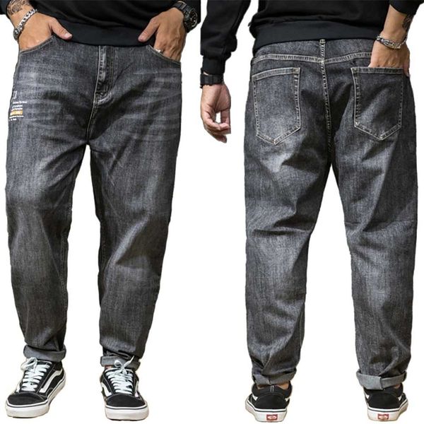 

2021 new fashion of casual men brem loose hiphop baggy pants harem plus size 44 clothes jiwt, Blue