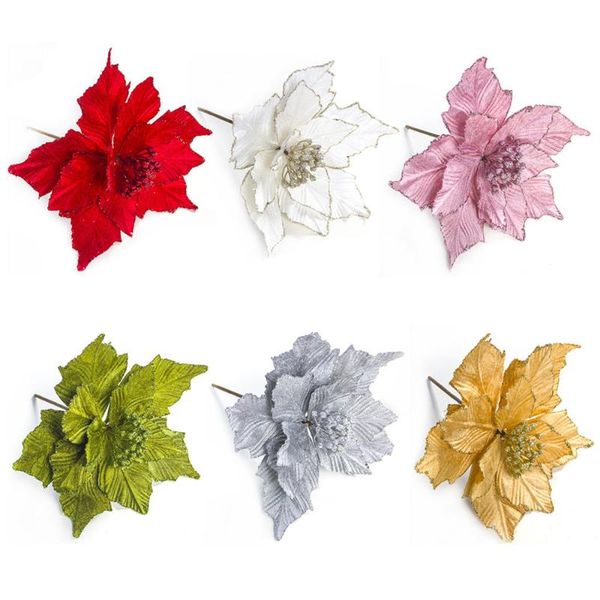 

decorative flowers & wreaths artificial christmas decorations home tree ornaments xmas year beautiful decor