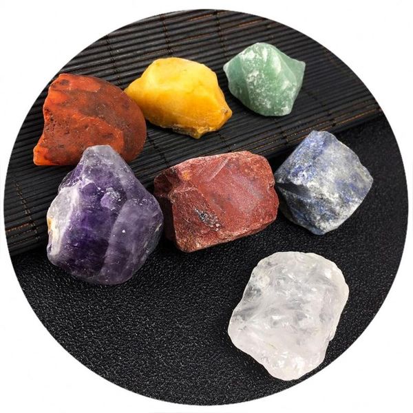 

other natural crystal gem agate gemstone beads seven chakras of raw ore energy healing stone set teaching specimen