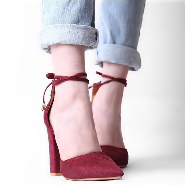 

new lace up high heels women's sandals summer shoes woman ladies pumps thin air heels footwear woman shoes, Black