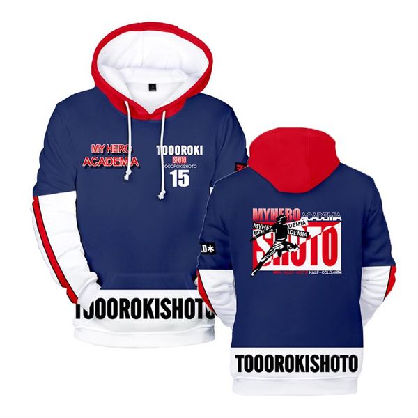 

men's hoodies & sweatshirts hoodie 3d printing my hero academia boys and girls, hooded sweatshirt autumn street hip hop anime clothes c, Black