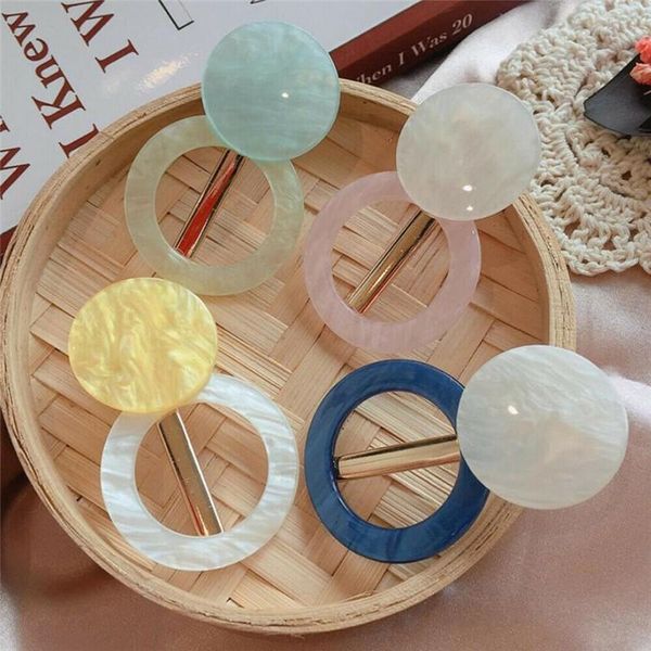 

hair clips & barrettes imixlot korea acrylic rounds pin sweet girl women geometric barrette hairpin accessories gift, Golden;silver