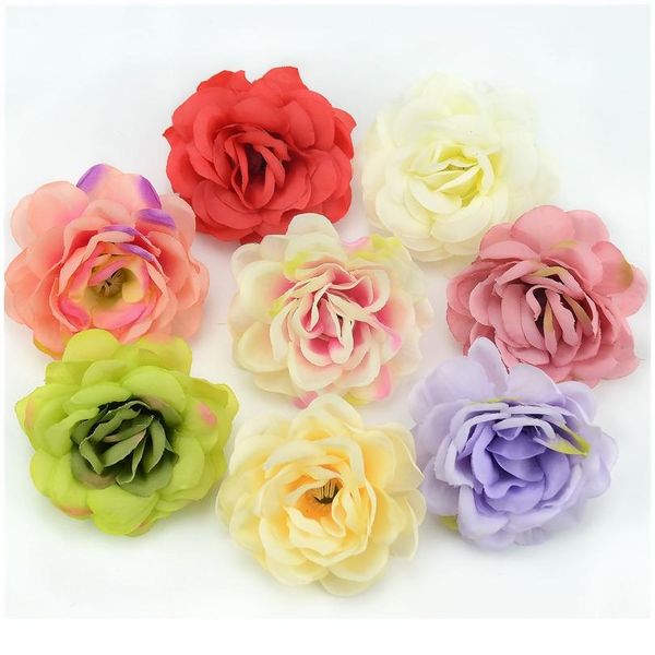 

5pcs 7cm wholesale lagre silk sunflower artificial flower head for weddingdecoration scrapbooking accessories fake qylfaf