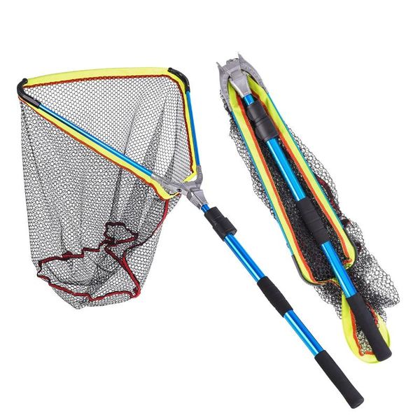 

fishing accessories 2m aluminum alloy folding hand net triangle