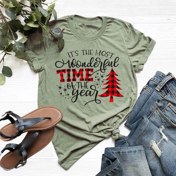 

women's t-shirt summer t shirt women christmas 2021 printing round collar short sleeve sale female tee tshirts yml0132, White