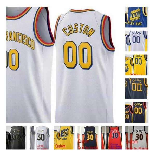 

custom printed stephen 30 klay curry 11 thompson #33 wiseman draymond 23 green kelly 12 oubre jr. men woman kids basketball jerseys, Black;red