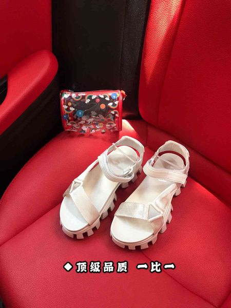 

sandals slippers p family white sandals women's new early spring 2021 gear thick bottom muffin sneakers zly, Black