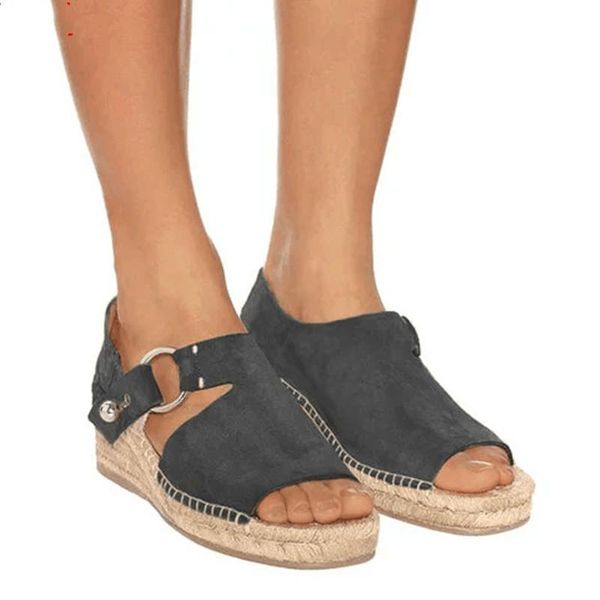 

sandals women's espadrille ankle strap comfortable slippers ladies womens casual shoes breathable flax canvas pumps, Black